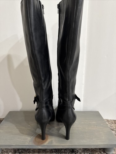 Ralph Lauren Knee High Women's Leather Boots, Size 10, Black - Picture 9 of 19