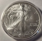 2007 Silver Eagle $1 Dollar 1oz Uncirculated .999 -In Capsule