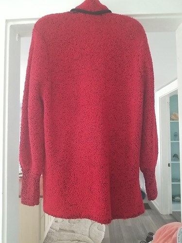 Vintage Side Effects Nubby Knit Cardigan Sweater Pockets Duster Sz M - Picture 3 of 5