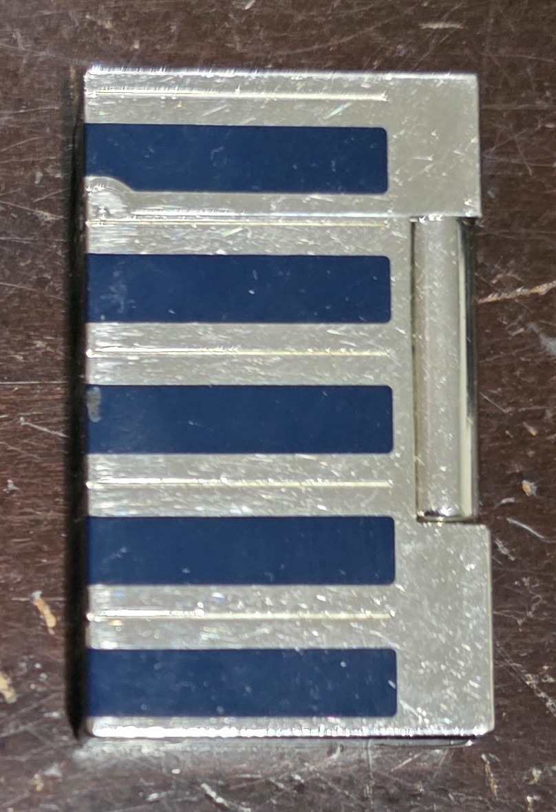 Dupont Ligne2 Palladium with Navy Lacquer Strip with Fuel.