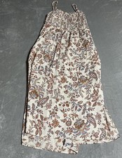 Old Navy Dress Womens XL Midi Smoked Cutout High Low Floral Cottagecore Boho