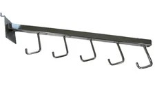 (1) New Slatwall Accessories Chrome 5 Hooks Waterfall Hangers 16.5" J-Hooks