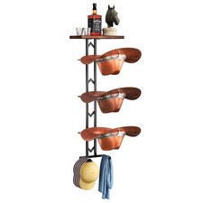 Cowboy Hat Rack for Wall, Hat Organizer for Baseball Caps, 3 Pieces Western H...