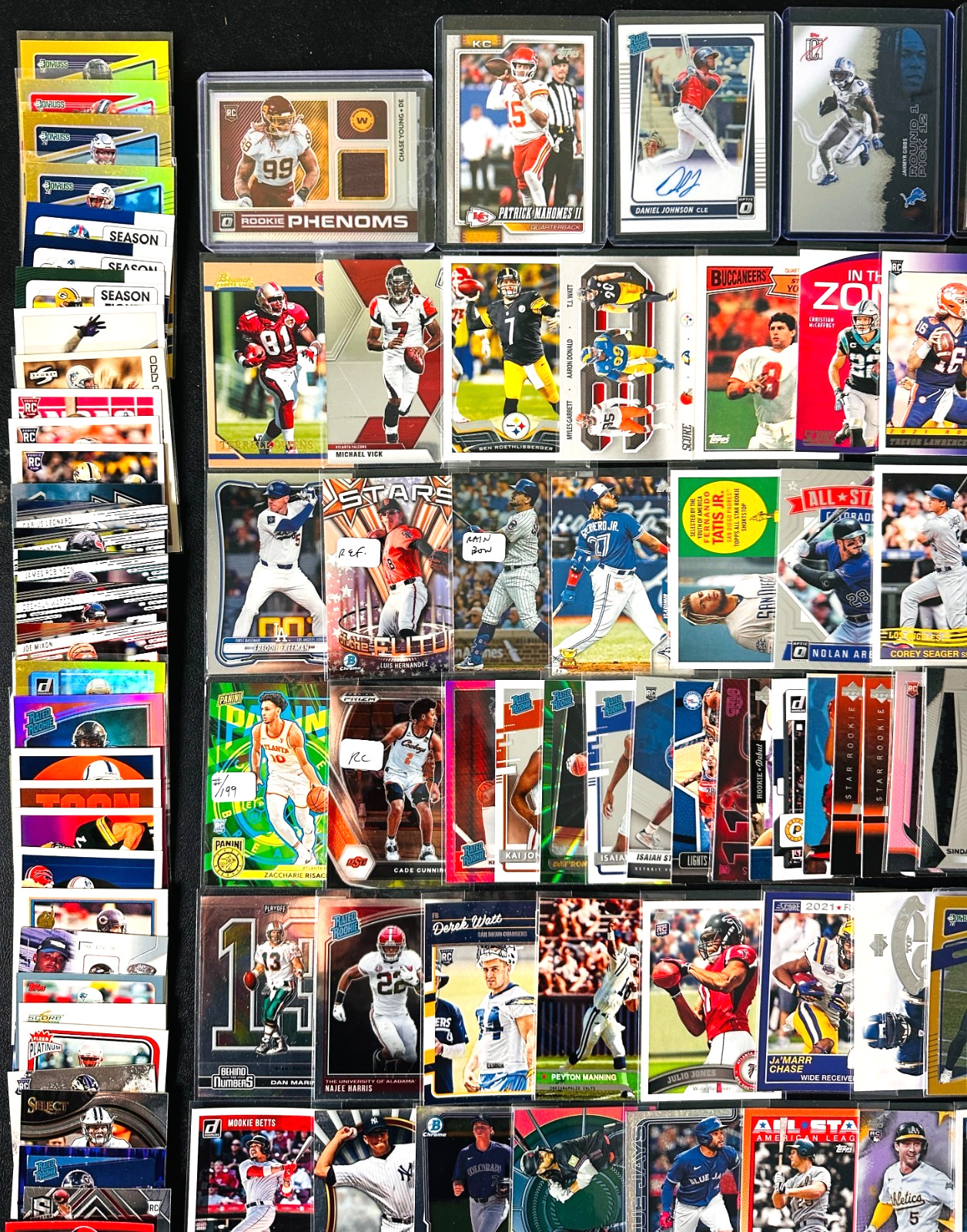 HUGE Sports CARD LOT! Jersey AUTO RC SP PRIZM Pete Crow-Armstrong, Mahomes, Luka view 2