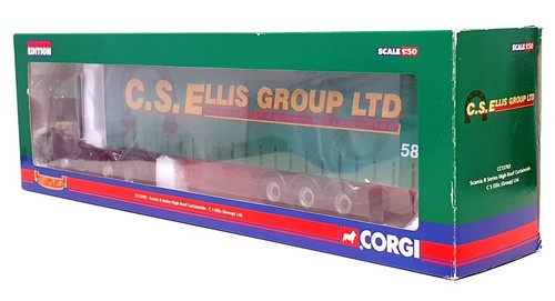 Corgi 1/50 Scale CC13703 Scania R Series HR Curtainside CS Ellis Group Ltd Green - Picture 6 of 6