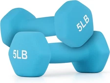 MADOG Dumbbell Set, Anti-Slip Neoprene Coated Hexagon Hand Weights for Home Gym 