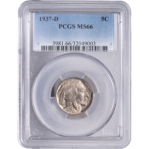 1937-D 5c Buffalo Nickel ~ PCGS MS66