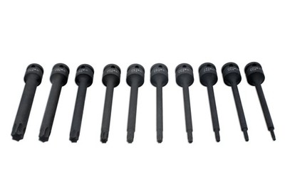 Laser Tools Extra Lange Impact Torx Star Bits 1/2'' Antrieb 10-tlg 8706