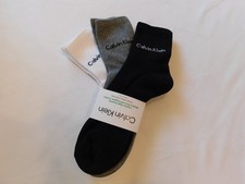 Calvin Klein Men's 3 pack Pair Cushion High Quarter socks dress casual One Size