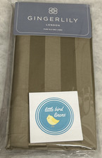 One Gingerlily London Silk Euro Sham SAND (color) Fraser Stripe 26 X 26  New