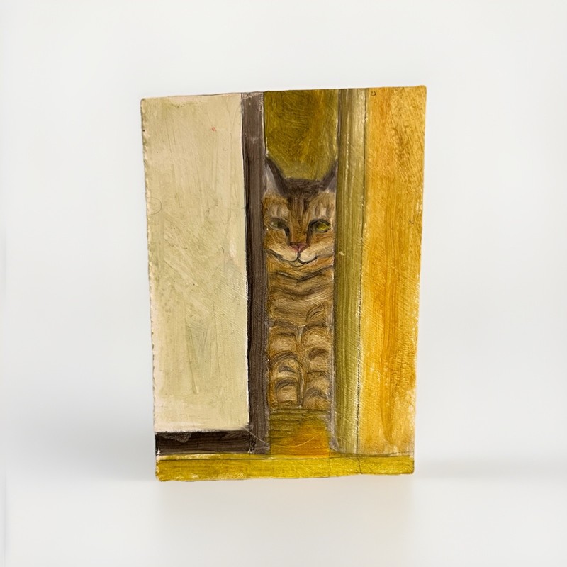ACEO Japanese Cat Signed By Artist. Hand Painted Not A Print :)