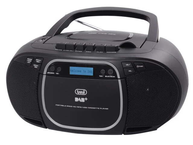 Radio Stereo Portatile Digitale con Lettore CD e Cassetta Trevi DAB Nero, fotografia 7 di 7