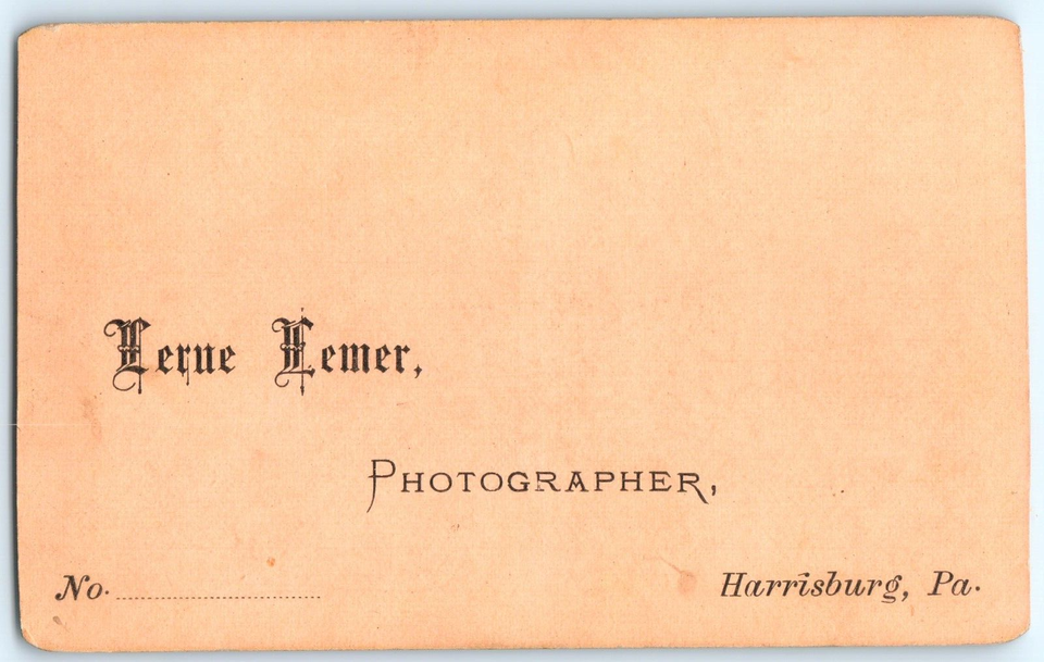 c1870s Harrisburg, PA Cute Little Girl w/ Apple CdV Photo Card Lerue