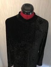velour high neck black dress size 14 -16