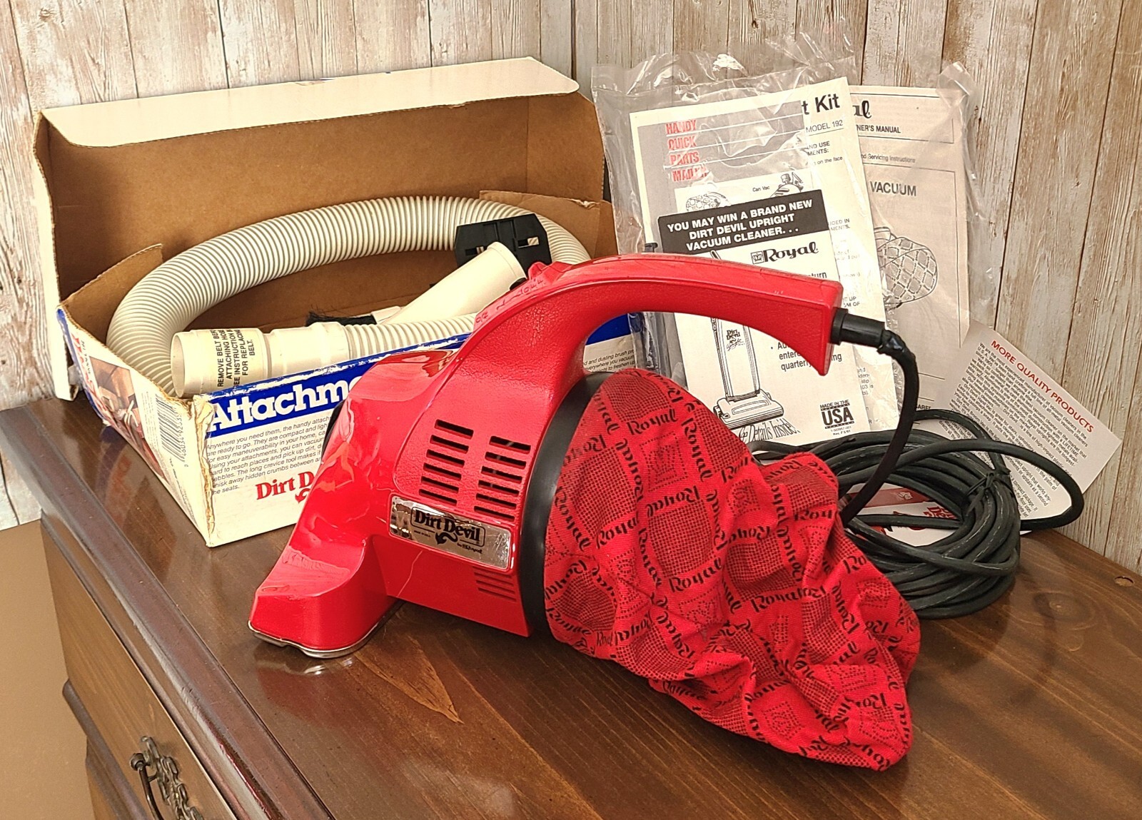 Royal Dirt Devil Handheld Vacuum Model 103 & Attachment Kit 192 in
