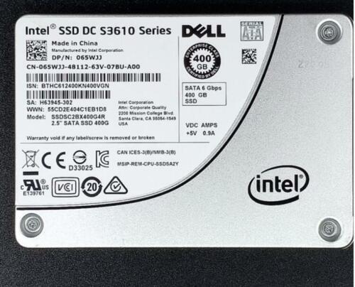 DELL INTEL DC S3610 400GB 6Gbps SATA 2.5" SSD 65WJJ 065WJJ SSDSC2BX400G4R - Picture 1 of 2