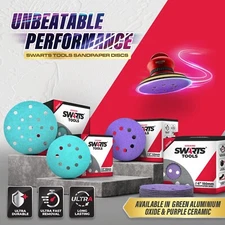 Sanding Discs Pads for Orbital Sander Circular Hook & Loop - 125mm 5" 150mm 6"