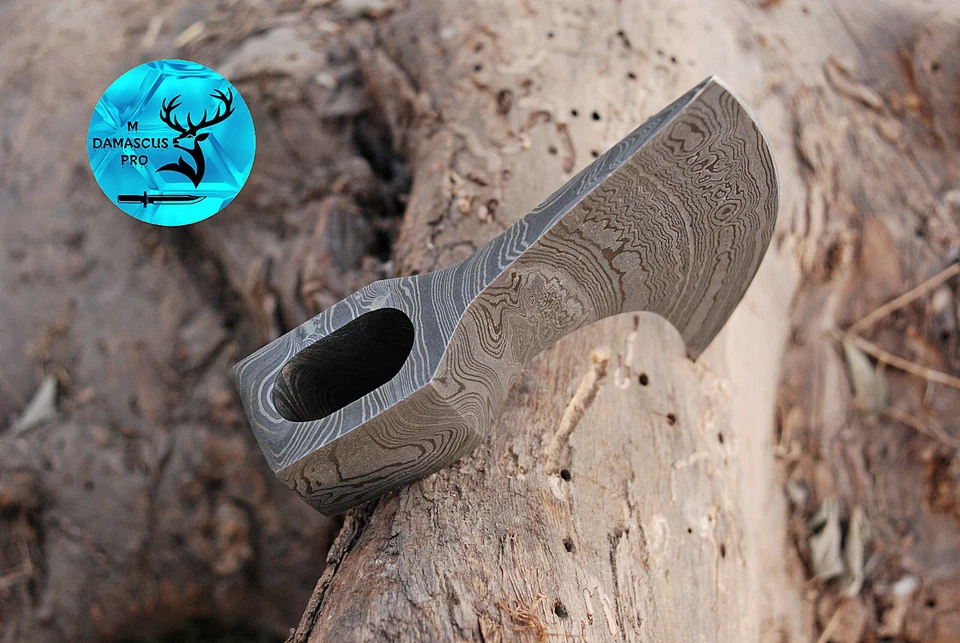 ГОЛОВА ТОПОРА ИЗ ДАМАССКОЙ СТАЛИ / ТОПОРИК / ИНТЕГРАЛЬНЫЙ ВИКИНГ / ТОМАГАВК / МЕТАНИЕ 932 - Изображение 3 из 4