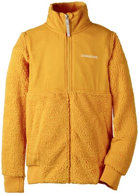 Didriksons Fleecejacke Jacke Elias Boy's Pile Jacket  gelb atmungsaktiv wärmend - Bild 1 von 2
