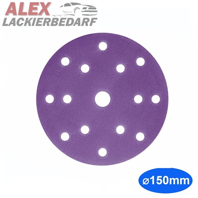 50x P400 GERKO Infinity Exzenter Schleifscheiben Ø 150 mm Schleifpapier LILA