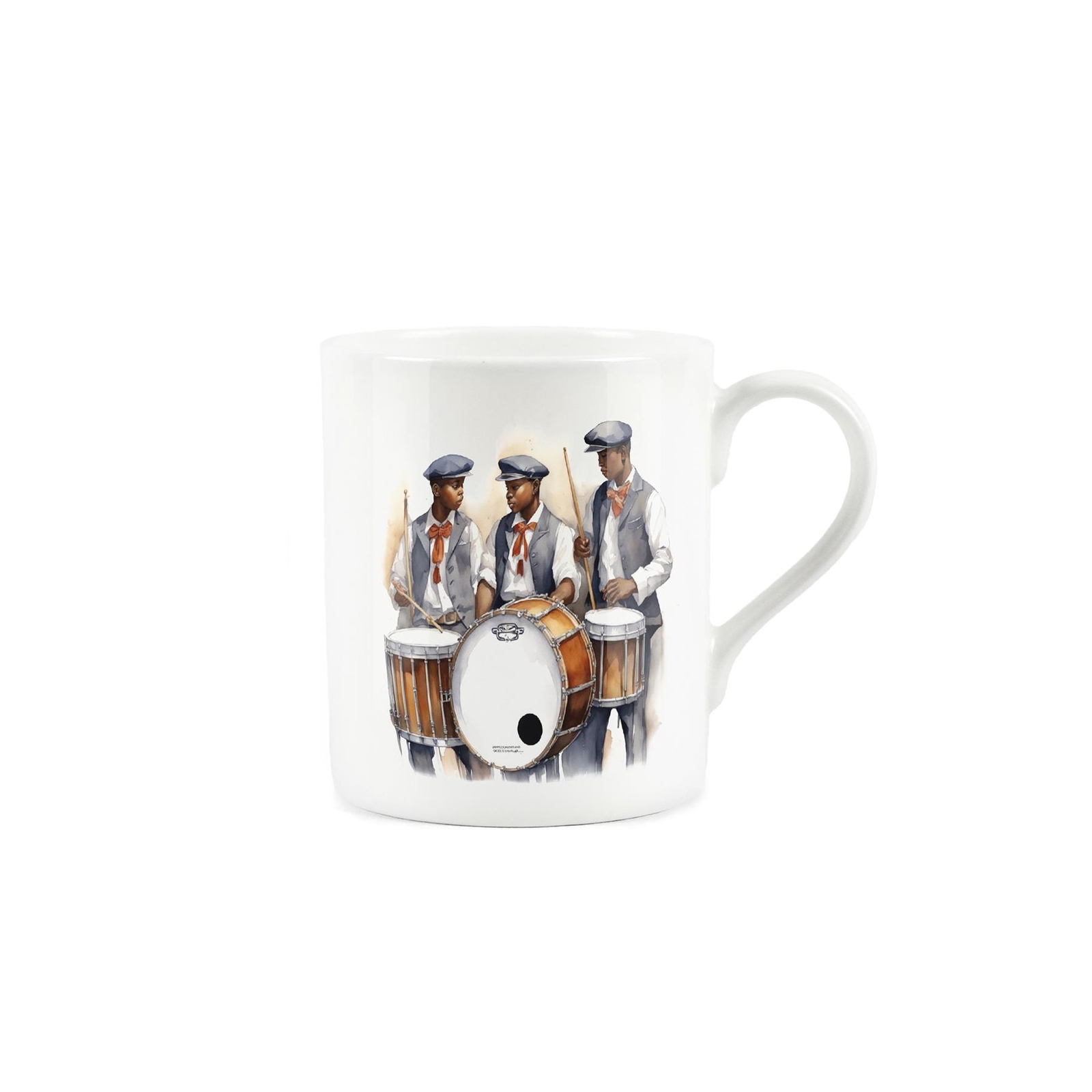 12 Days of Christmas Mug - Small Bone China Gift - Twelve Drummers Drumming