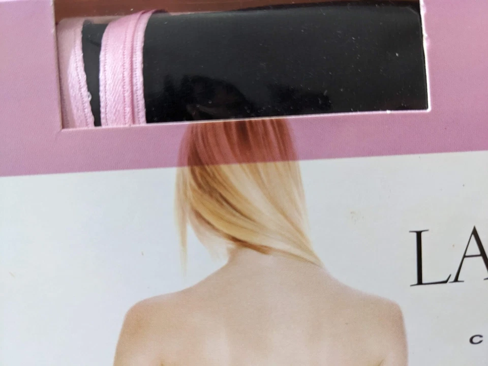 Corsé pequeño de satén La Perla Audrey negro/rosa oriental Foto 3 de 3