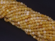 Perline distanziali tonde pietre preziose opale giallo naturale 4 mm 6 mm 8 m...