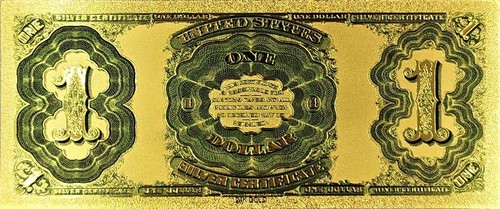 Marta Washington ONE Dollar 1891 Banknote Gold Foil - Picture 6 of 13