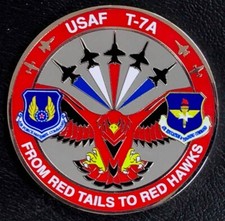 New Usaf Boeing T-7 Red Hawk Trainer Coin- T-7a Redhawk - Edwards Afb