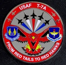 NEW USAF – BOEING T-7 RED HAWK TRAINER COIN- T-7A REDHAWK - EDWARDS AFB