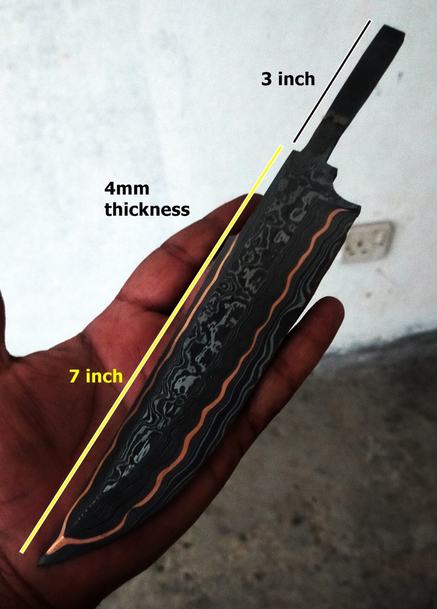 Cumai Copper sanmai blank blade for Making Knife Handmade Custom