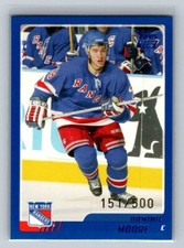 2003-04 Topps Traded Blue Parallel #TT128 Dominic Moore Rookie Card RC /500. rookie card picture