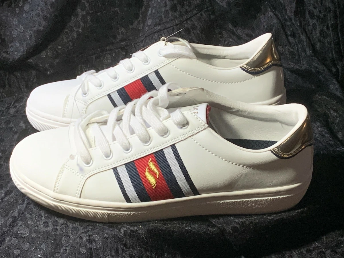 NEW Skechers Street Goldie Hi Collegiate Cruizers Wedge Sneakers