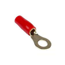 Xscorpion RT8R Ring Terminal 8Ga. 10Pcs. Gold;Red Sleeve;