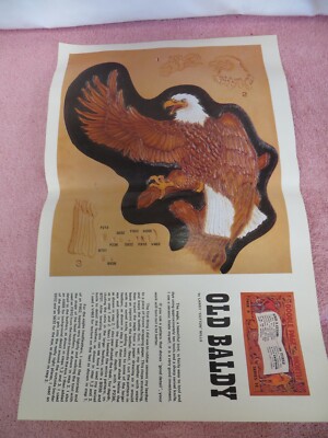 Vtg NOS Tandy Leather Doodle Page of the Month Pattern - Old Baldy Eagle