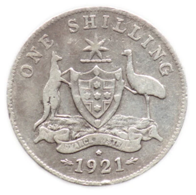 1 SHILLING 1921 AUSTRALIE / AUSTRALIA [ argent / silver ] - Photo 1/2