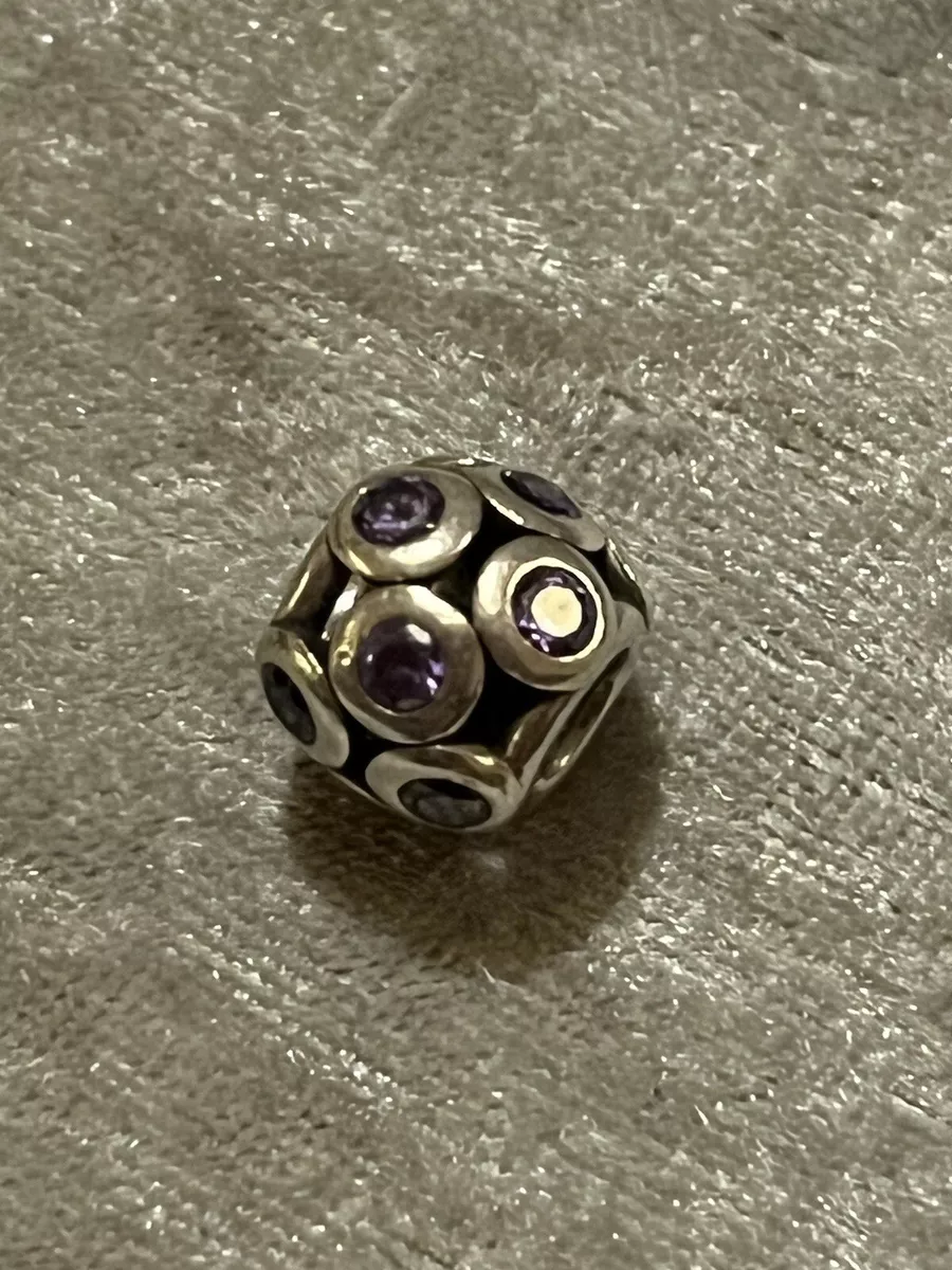 Genuine Discontinued Pandora Sterling Silver PURPLE WHIMSICAL