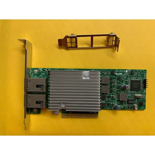 10 GB Switch Scheda Di Rete SuperMicro X540-AT2 (AOC-STG-I2T) - 2 Porte 10 GbE Ethernet RJ-45, PCIe X8 AOC-STG-I2T Intel X540-T2
