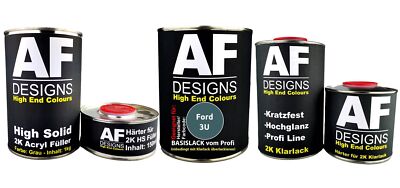 FÜR Ford 3U Neptune Green Metallic Autolack Grundierung Klarlack 3,7L Set