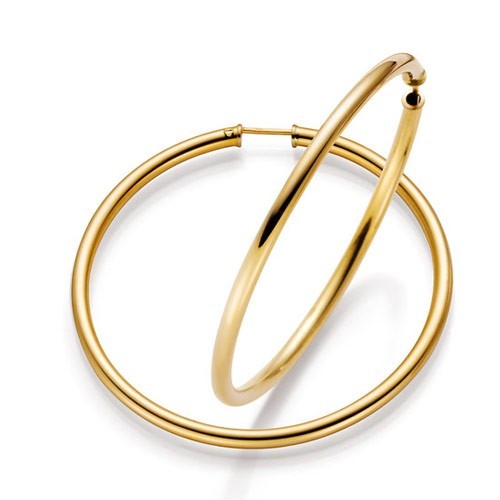 Creole Creolen 52X3Mm Ohrringe Ohrschmuck, 585 Gold Gelbgold, Rund, Goldohrringe-image