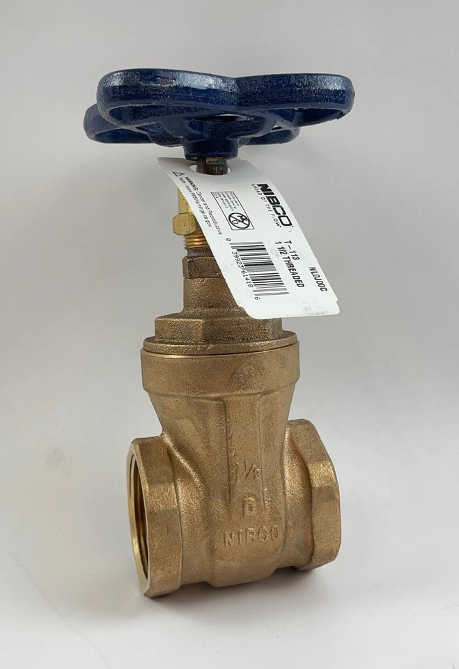 Nibco Gate Valve Threaded Bronze Solid Wedge Stem 1-1/2 inch 200 WOG - Image 3 of 4