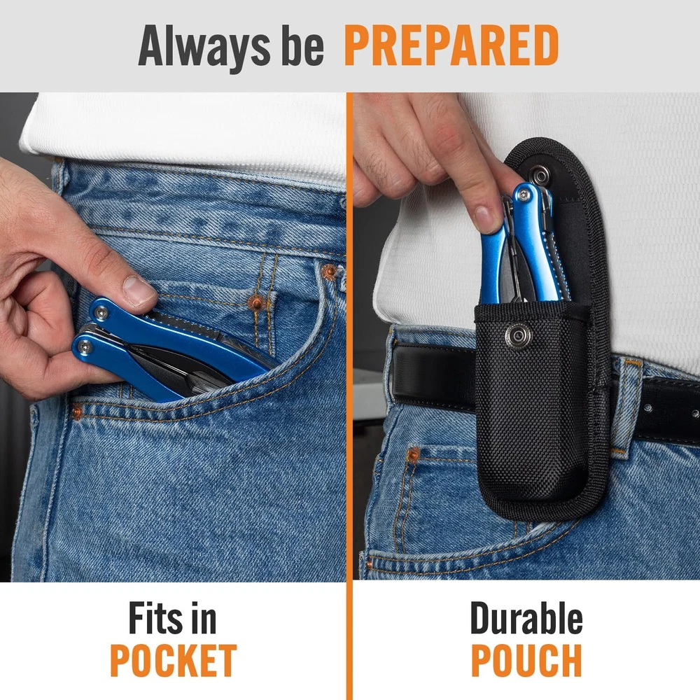 Multi Tool Pocket Knife Set 15 in 1 - The Ultimate Christmas Gift for Men! Pr...