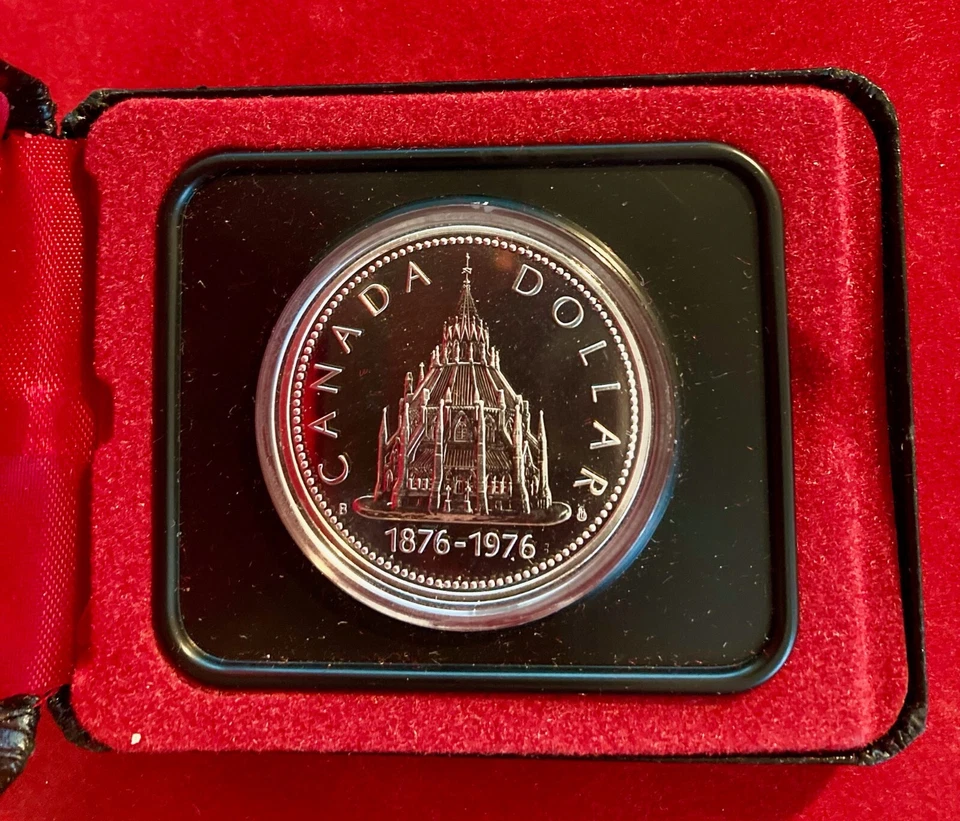 Canada 1 Dollar (Ag) 1976 PARLIAMENT LIBRARY - Bild 1 von 1