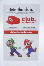 Nintendo Club Wii INSERT ONLY Authentic - Mario  Luigi