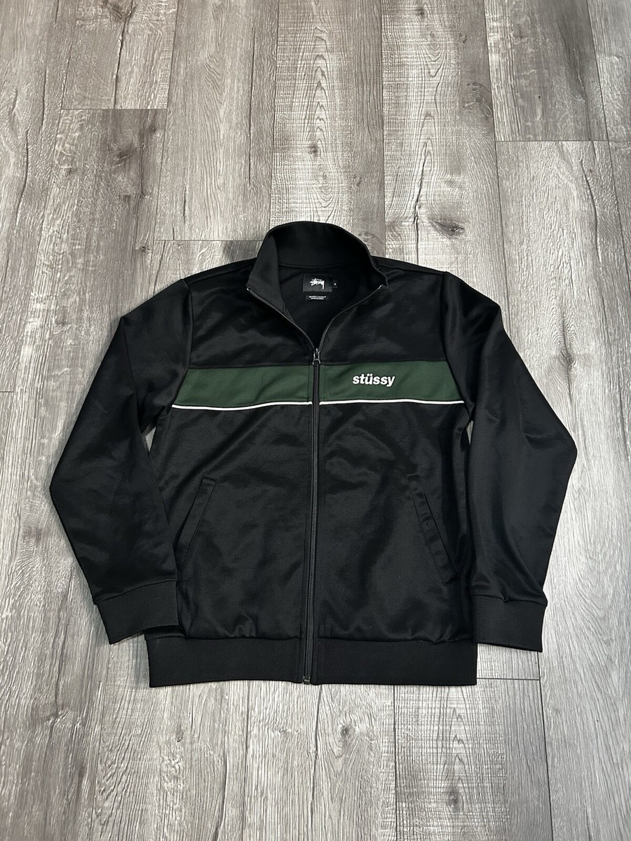 VTG 00s Stussy Striped Y2K Embroidered Logo Full Zip Track VTG 00s Stussy Striped Y2K Embroidered Logo Full Zip Track