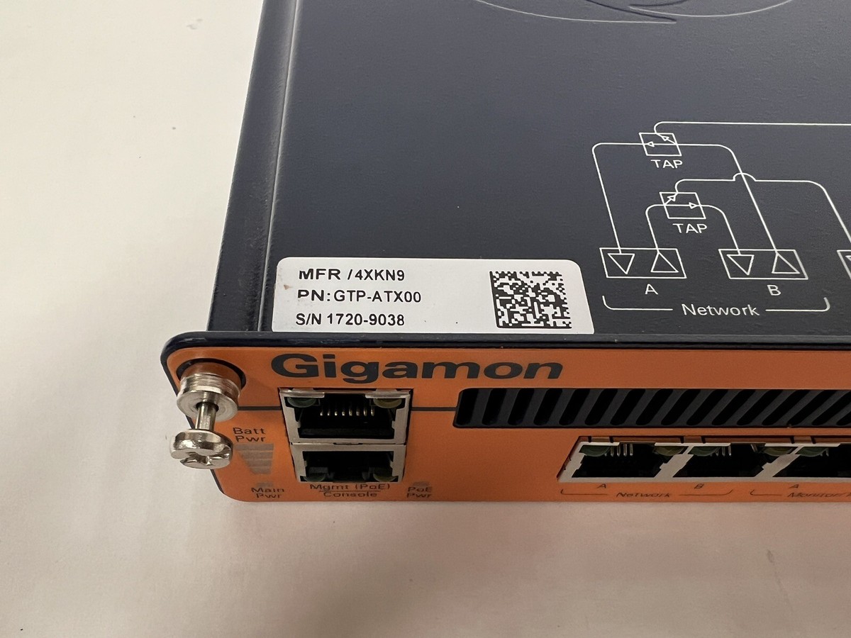 Gigamon G-TAP A-TX 4-Port PoE Always On Tap Splitter 10 GigE