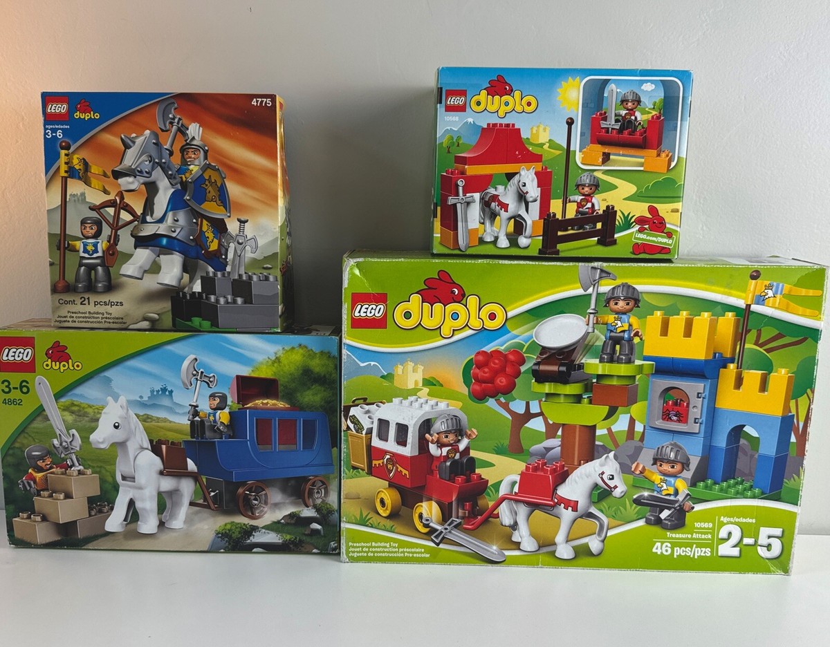 LEGO DUPLO Castle LOT 4775, 4862, 10569, 10568 Knight, Squire