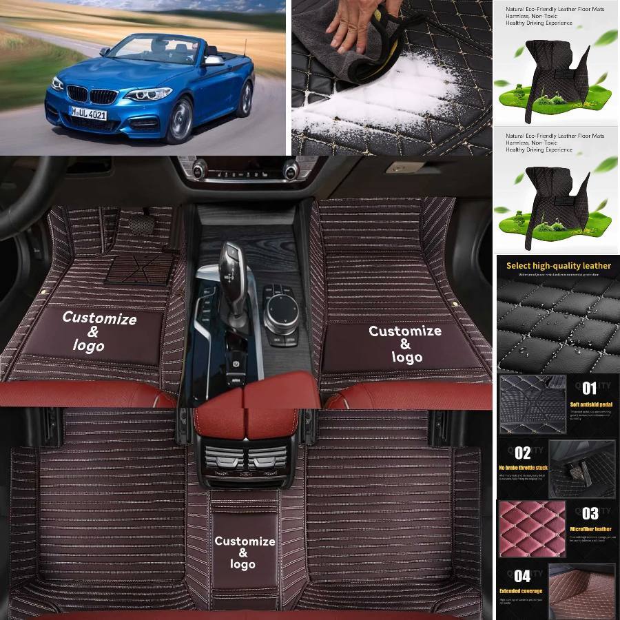 For BMW 2-series convertible Car Floor Mats  Custom Luxury Front & Rear Carpets
