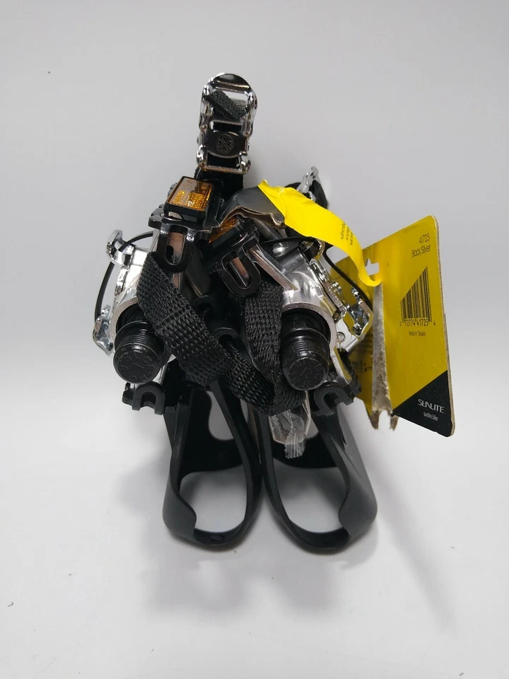 Pedais de bicicleta de treinamento Sunlite 9/16` sistema operacional bola solta preto/prata SPD - Imagem 2 de 4