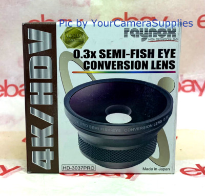 Raynox HD-3037PRO 0.3X SEMI-FISH EYE WIDE ANGLE LENS 43mm 37mm HD-3037 3035 PRO